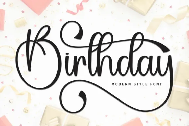 Birthday Calligraphy font