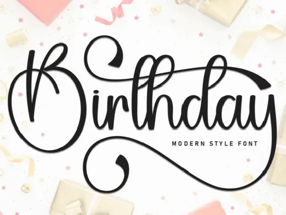 Birthday Calligraphy font