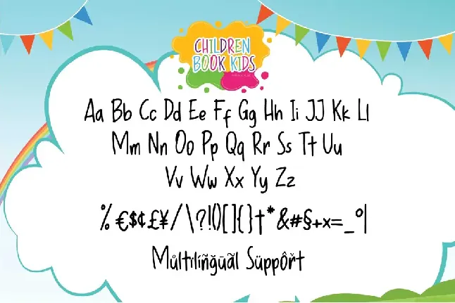 CHILDREN BOOK KIDS font