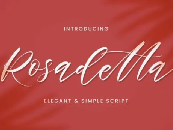 Rosadetta Calligraphy font