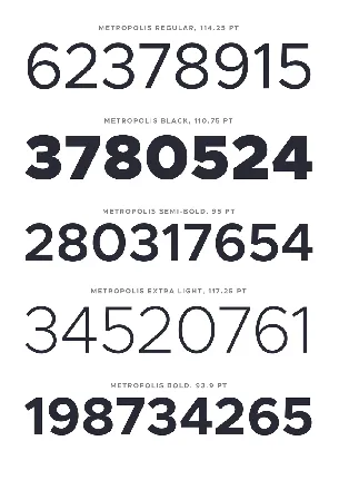 Metropolis Family font