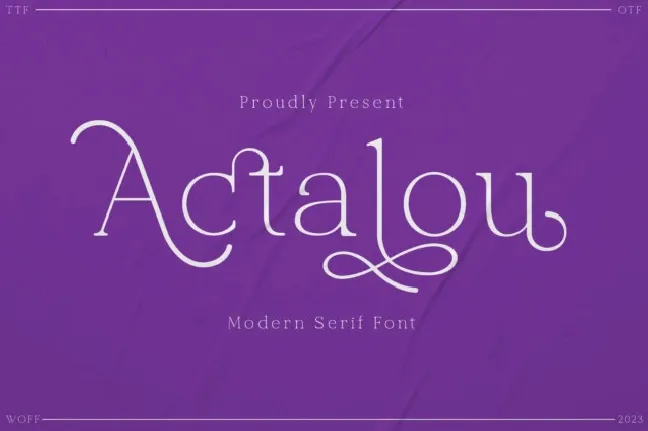 Actalou Serif font