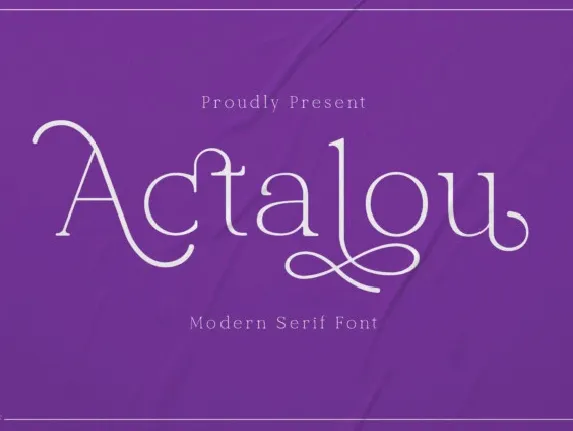 Actalou Serif font