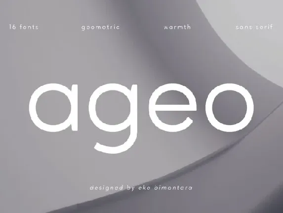 Ageo Geometric Sans Family font