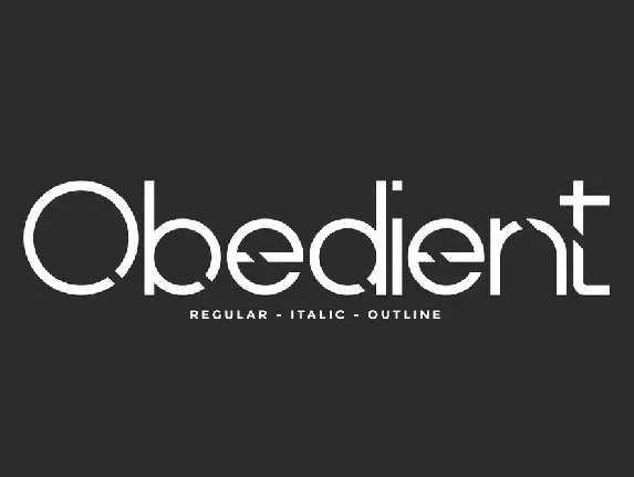 Obedient Demo font