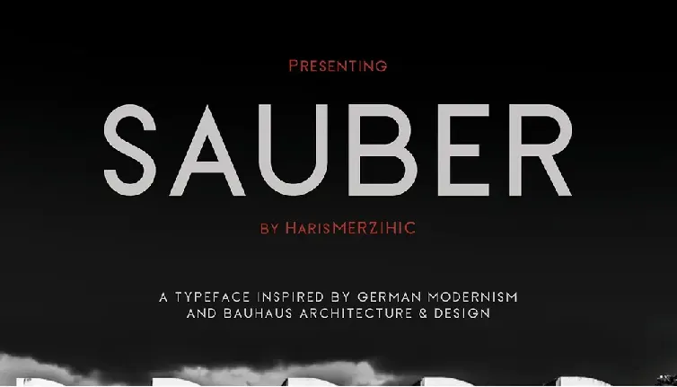 Sauber Typeface font