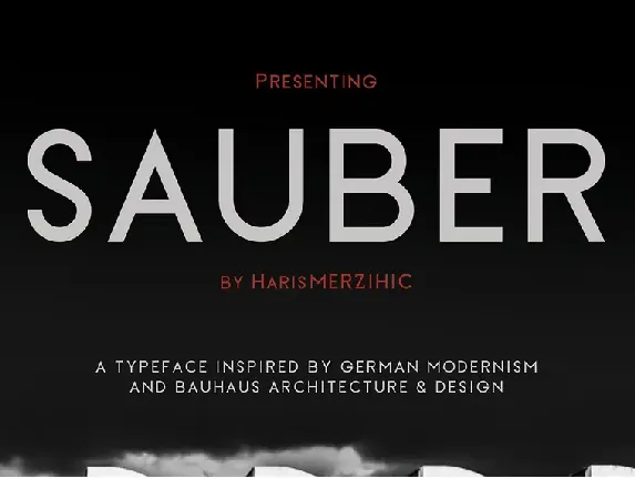 Sauber Typeface font