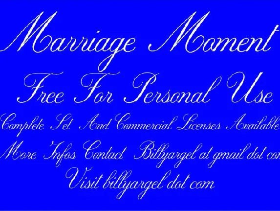 Marriage Moment font