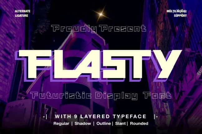 Flasty font