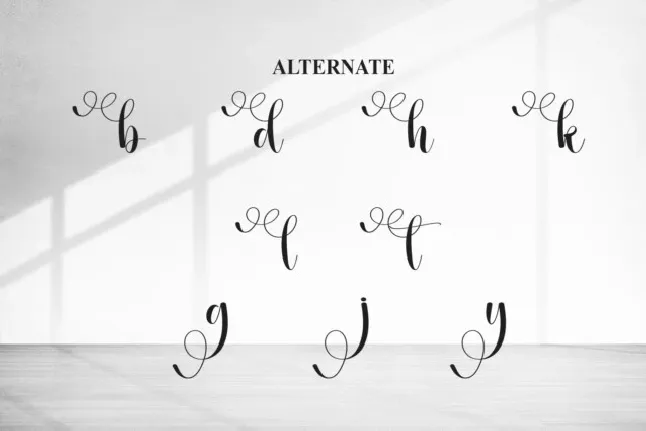 Usually Calligraphy font