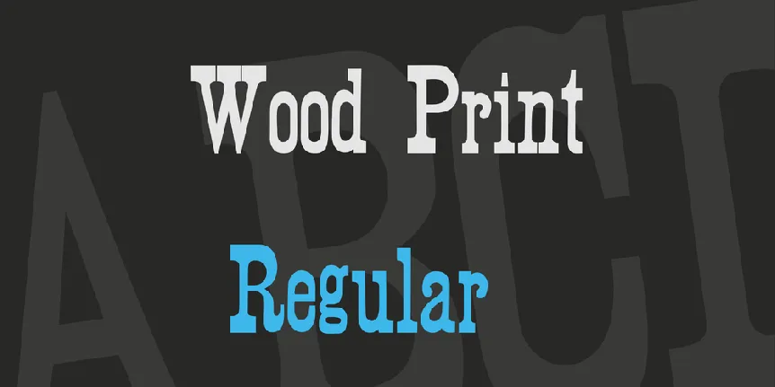 Wood Print font