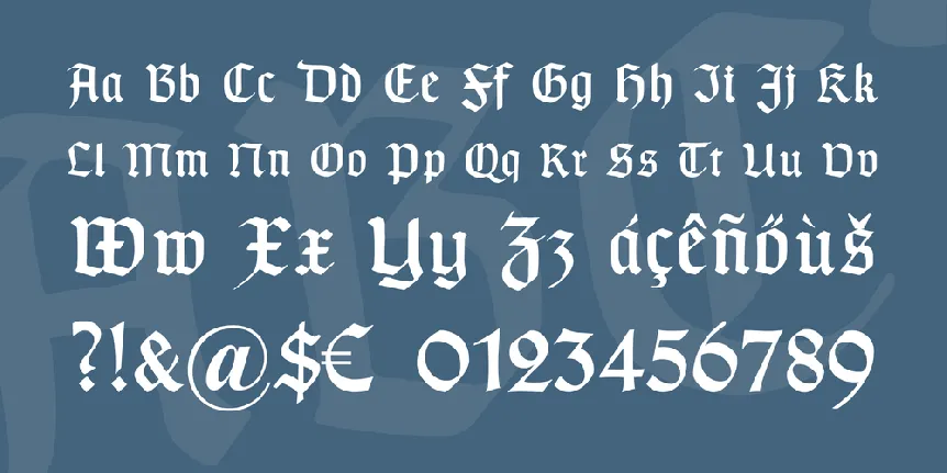 Typographer Gotisch font