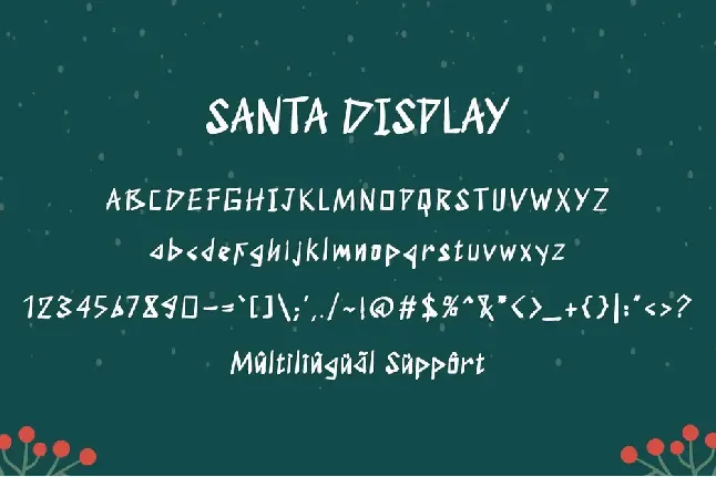 Santa Display Demo font