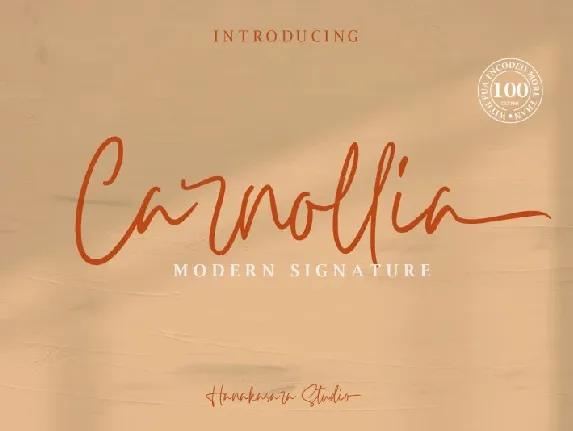 Carnollia Modern Signature font