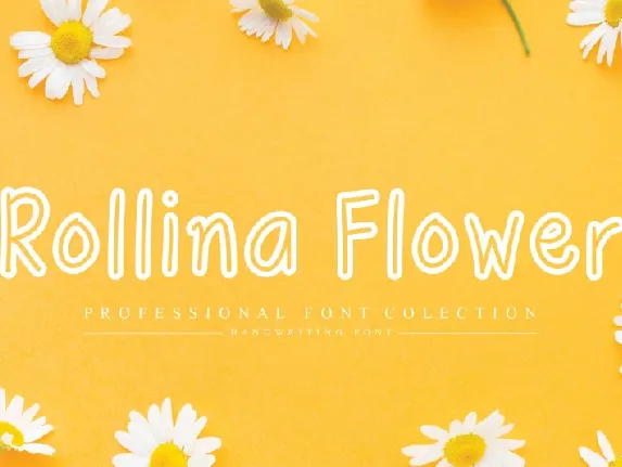 Rollina Flower Display font