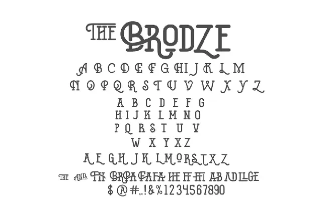 The Brodze Typeface font