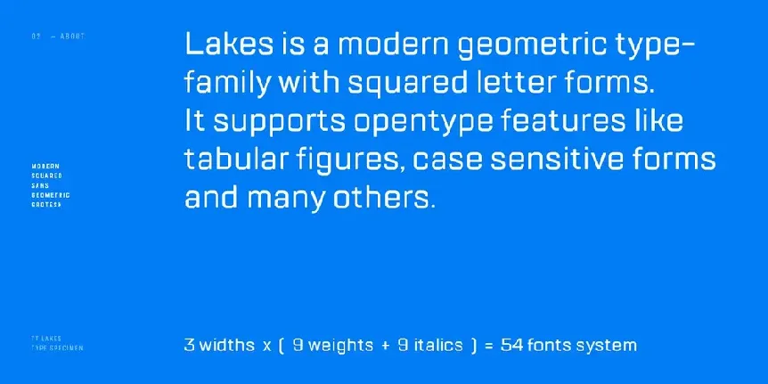 TT Lakes Family font