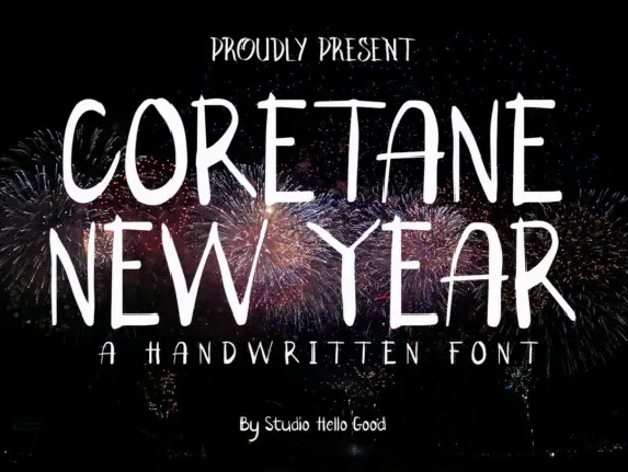 Coretane New Year font