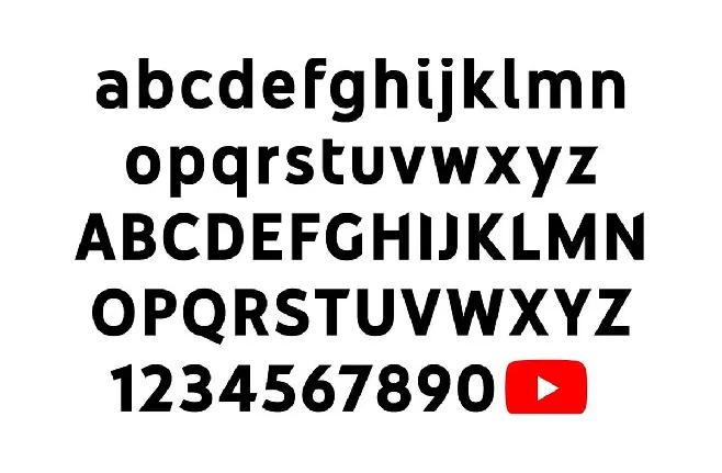 Youtube Logo font