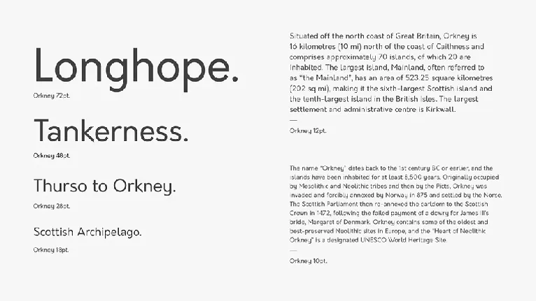 Orkney Free font