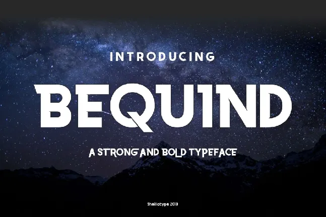 Bequind Dysplay Free font