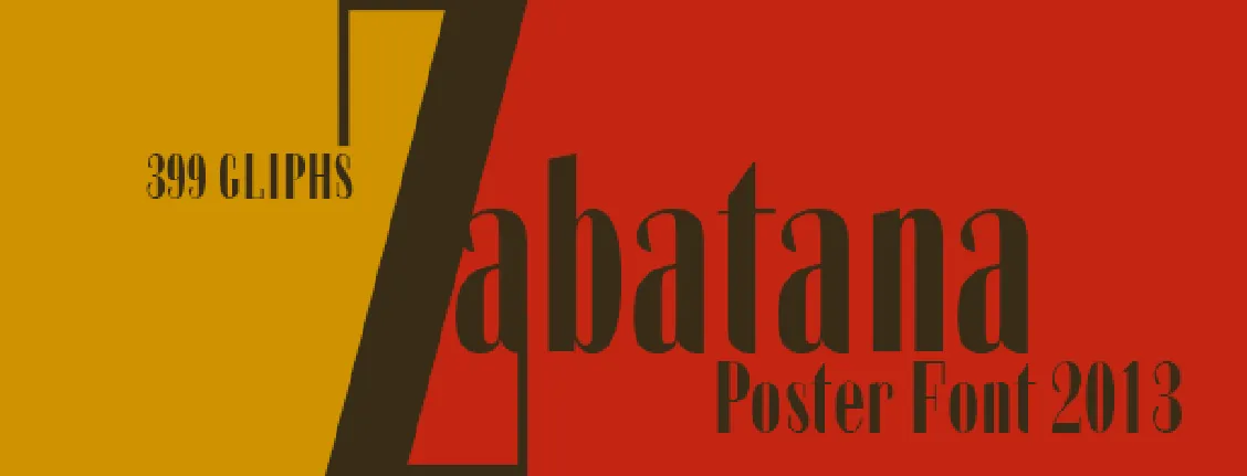 Zabatana Poster font