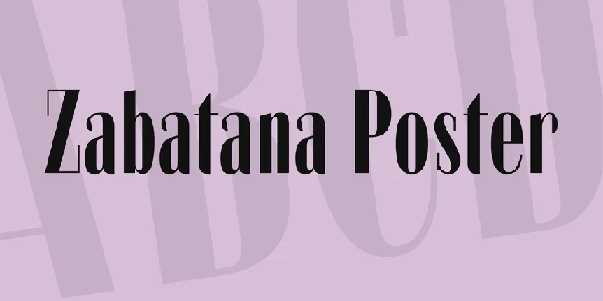 Zabatana Poster font