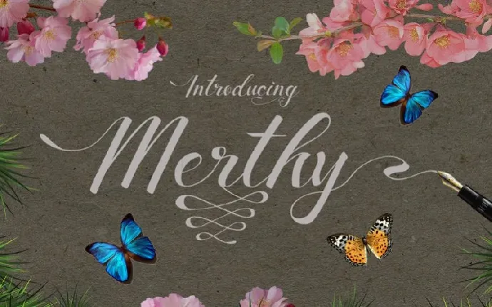 Merthy Script font