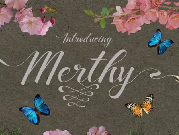 Merthy Script font