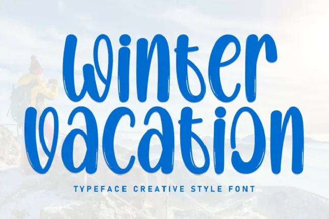 Winter Vacation Brush font