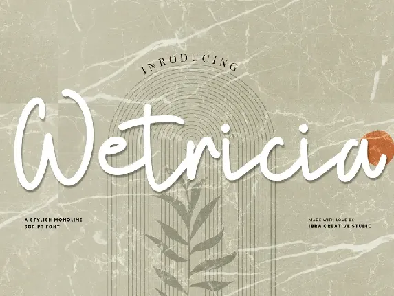 Wetricia Personal Use font