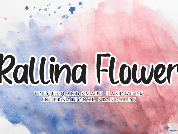 Rallina Flower Brush font