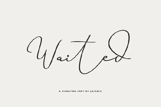 Miss Waited Signature font