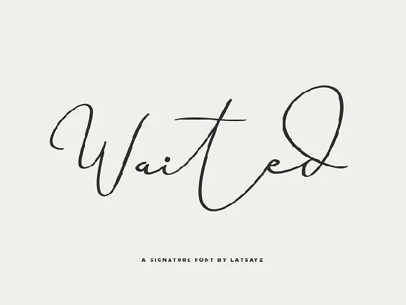 Miss Waited Signature font