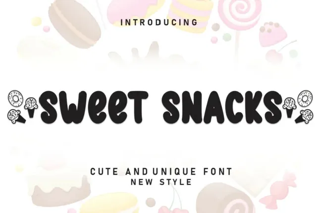 Sweet Snacks Display font