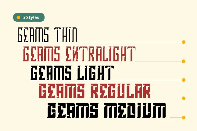 Geams Demo font