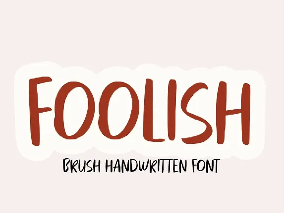 foolish font