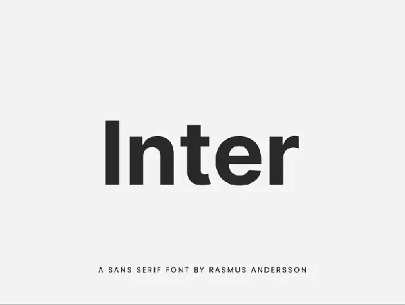 Inter Family font