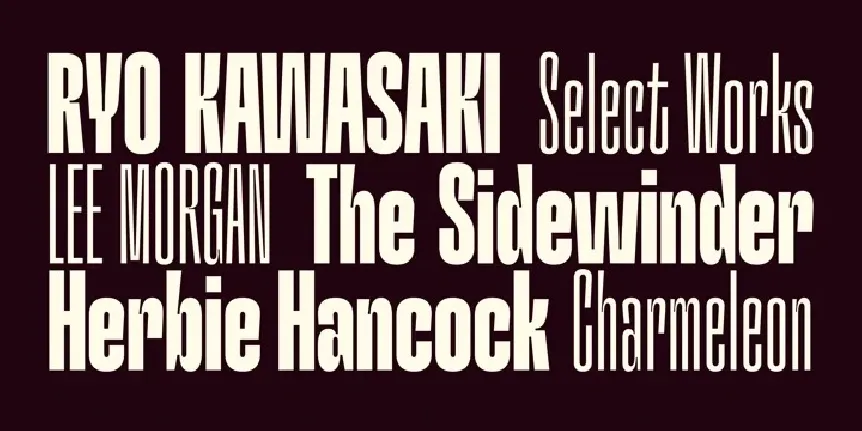 Hardbop Family font