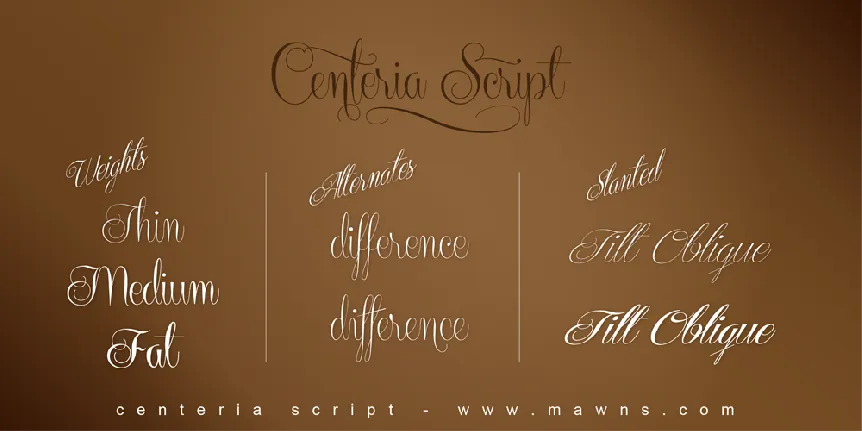 Centeria Script Demo font