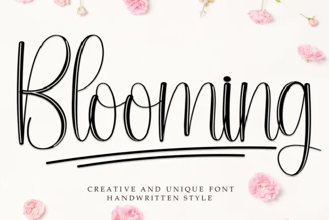 Blooming Script font