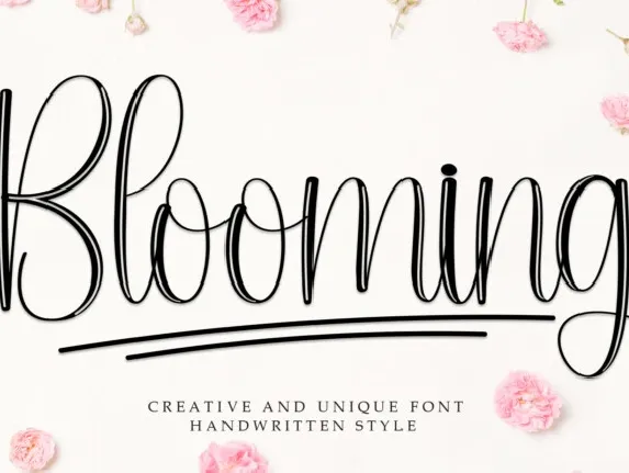 Blooming Script font