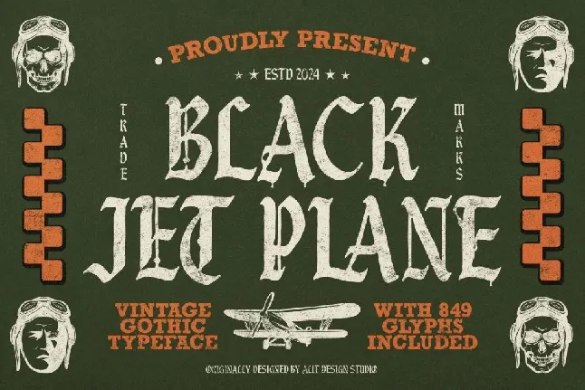 Black Jet Plane font