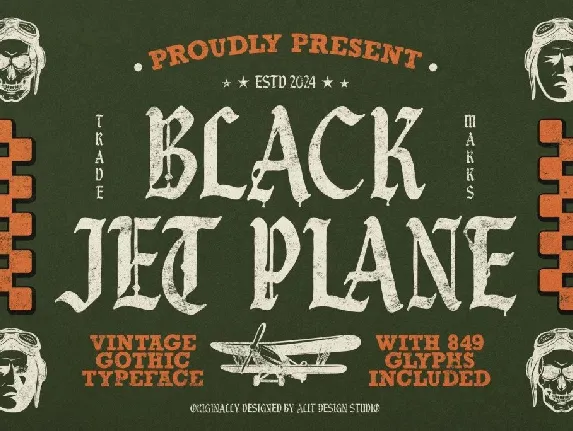 Black Jet Plane font