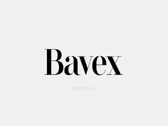 Bavex font