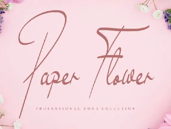 Paper Flower Handwritten font