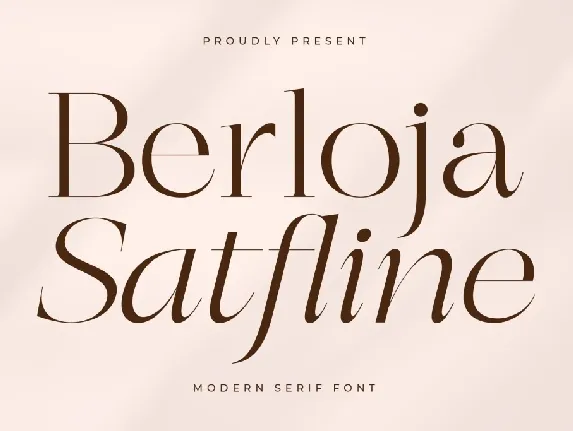 Berloja Satfline DEMO VERSION font