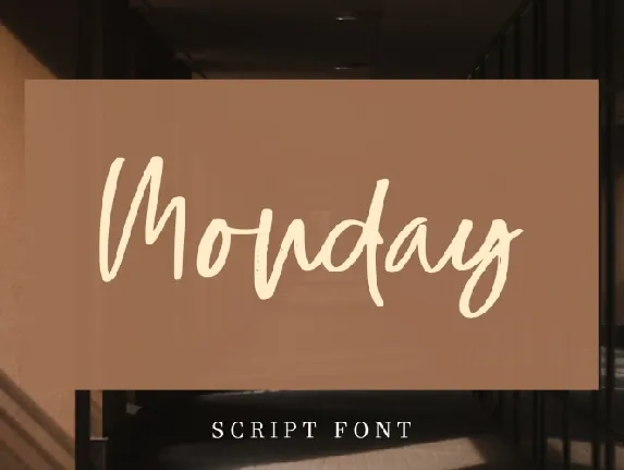 Monday Script Font