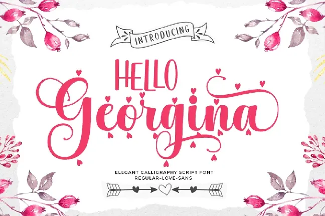 Hello Georgina Script font