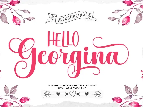 Hello Georgina Script font